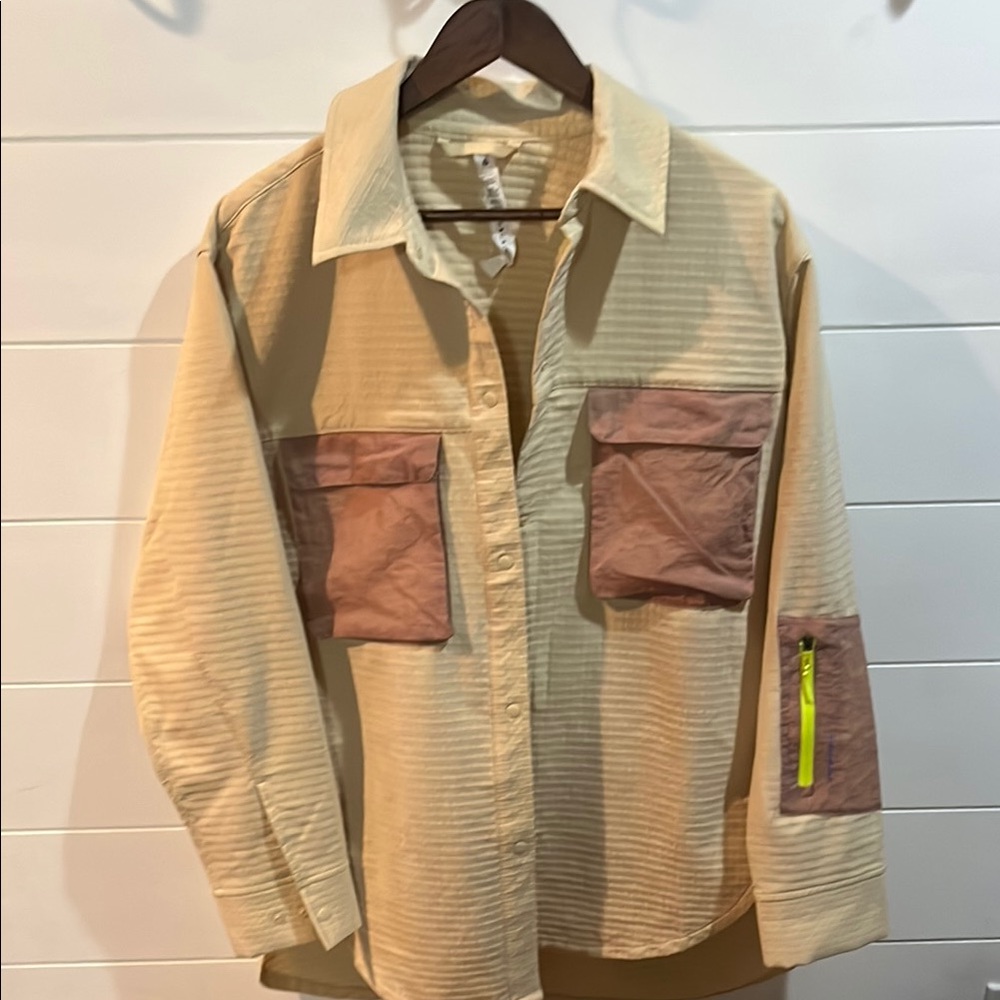 Lululemon Athletica Tan and Brown Lightweight Shirt Jacket